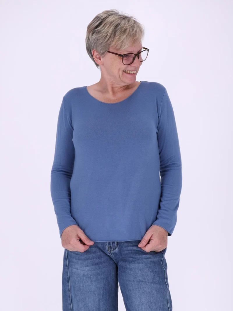 Shirt Damen Rundhals Feinstrick