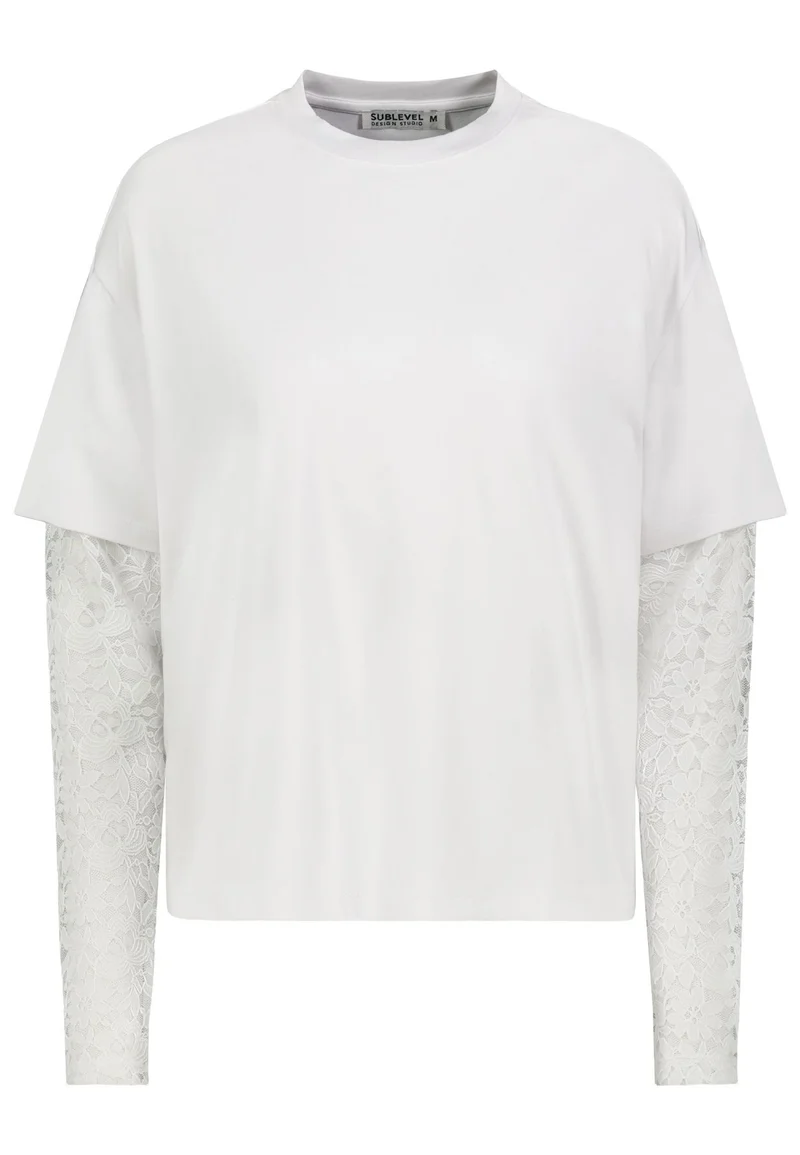 Shirt Damen Spitzenärmel