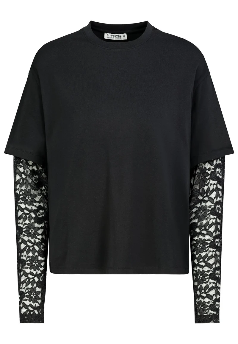 Shirt Damen Spitzenärmel