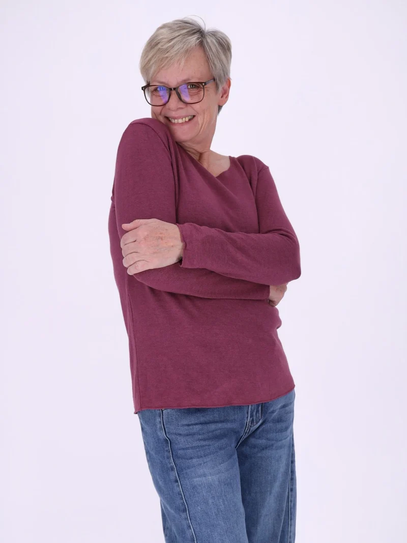 Shirt Damen Rundhals Feinstrick