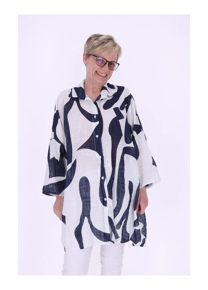Splash of Color Longbluse Krempelarm